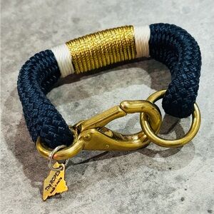 The Ropes Maine Bracelet Navy Blue + Gold